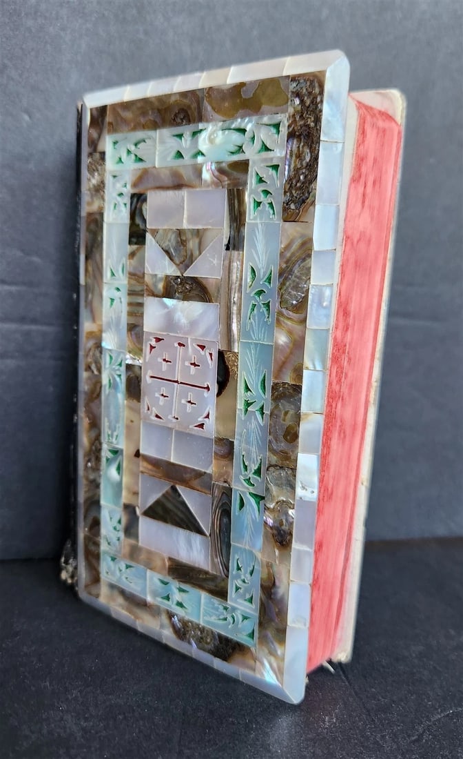 1959 ROMAN MISSAL antique w/ MOTHER-OF-PEARL BINDING - 2