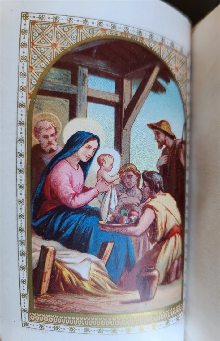 1872 PRAYER BOOK in FRENCH antique CARVED BONE BINDING - PAROISSIEN ROMAIN - 9