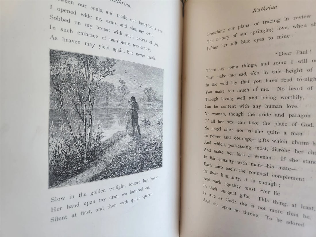 1869 KATHRINA her life and mine POETRY by J.G. Holland antique ILLUSTRATED - 10