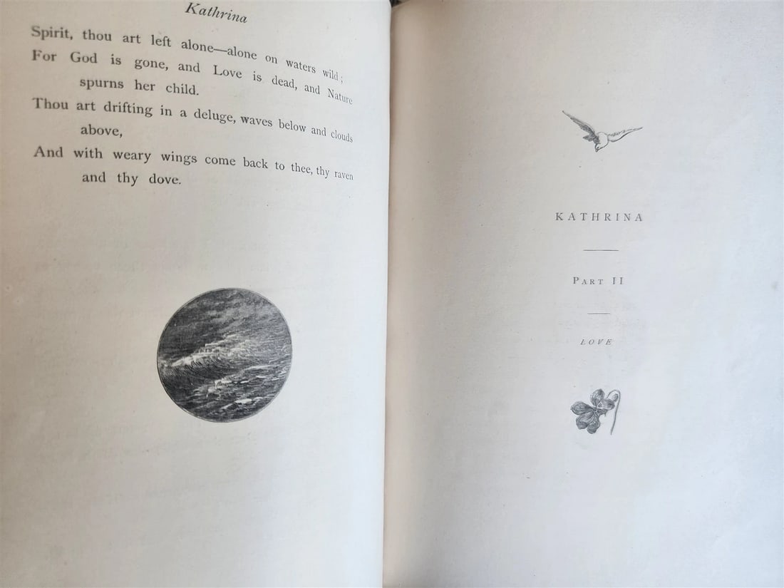 1869 KATHRINA her life and mine POETRY by J.G. Holland antique ILLUSTRATED - 13