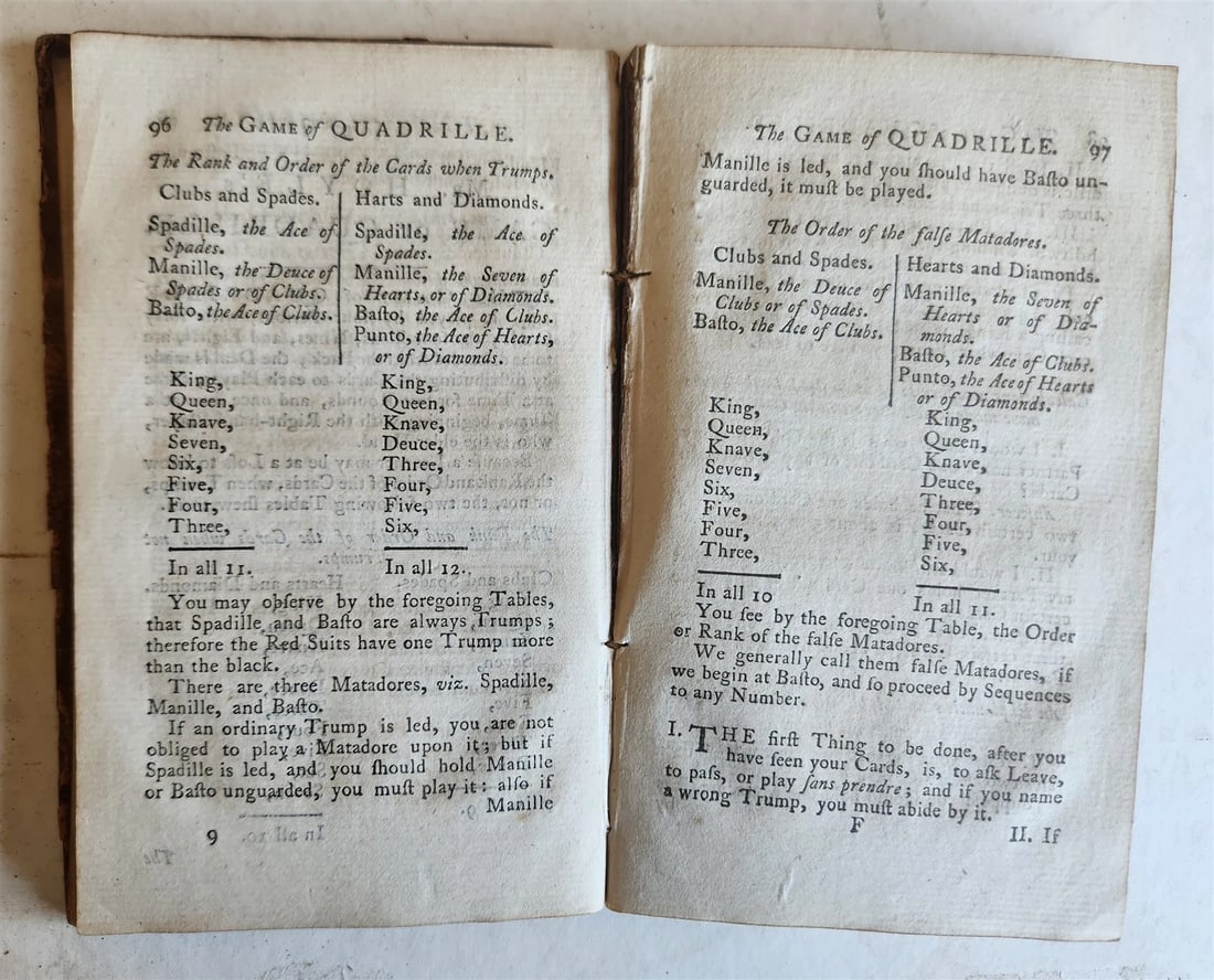 1786 HOYLE'S GAMES IMPROVED antique in ENGLISH - 6