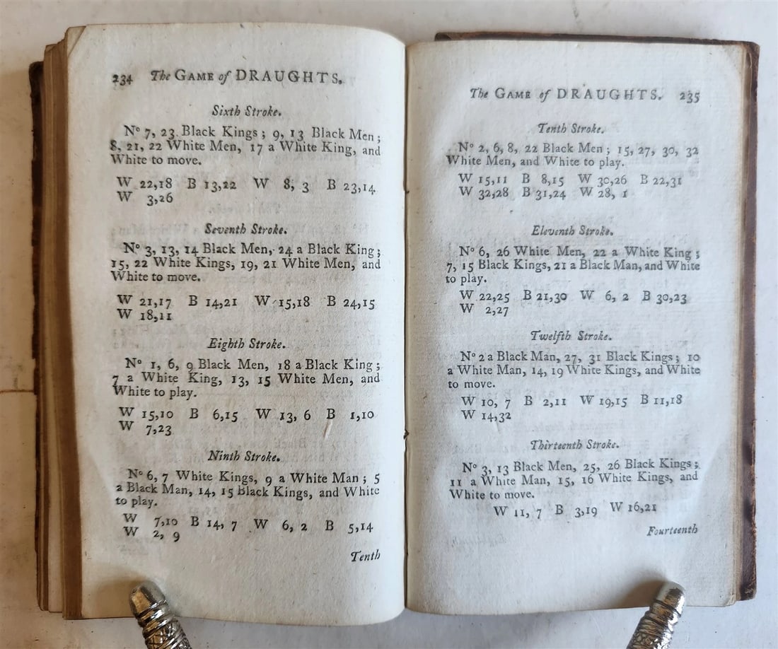 1786 HOYLE'S GAMES IMPROVED antique in ENGLISH - 8