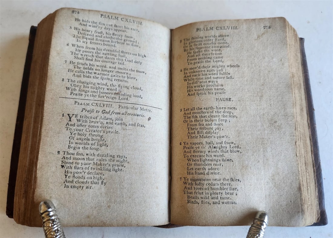 1812 PSALMS of DAVID imitated in Language of NEW TESTAMENT antique AMERICANA - 5