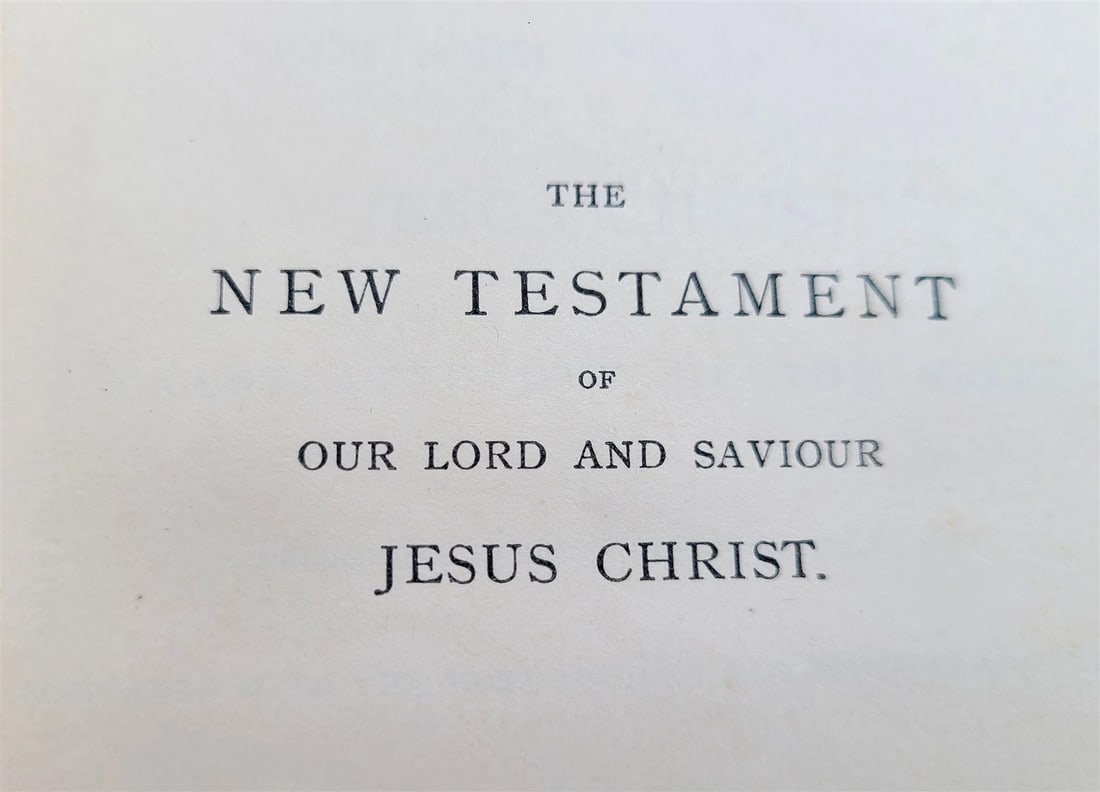 1881 BIBLE in ENGLISH antique NEW YORK AMERICANA NEW TESTAMENT - 3