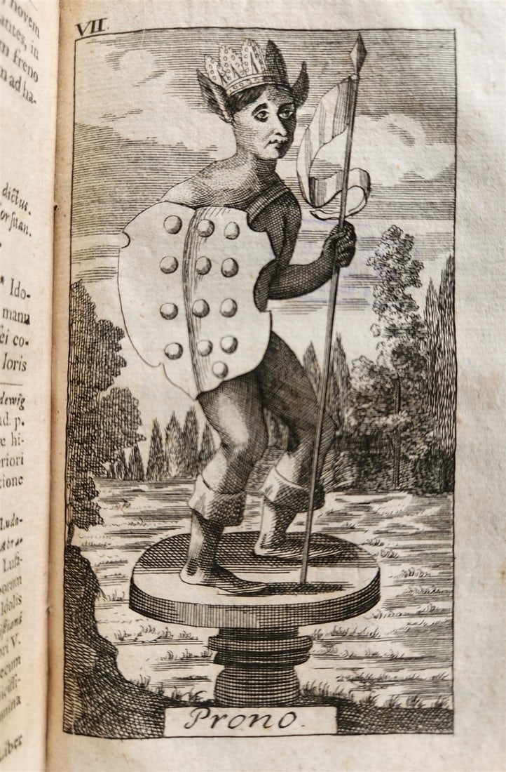 1728 MYTHOLOGY ILLUSTRATED GERMAN GODS ANTIQUE vellum bound - 11