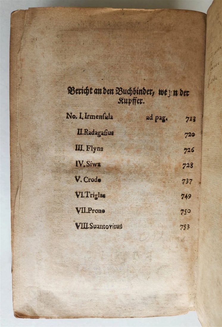 1728 MYTHOLOGY ILLUSTRATED GERMAN GODS ANTIQUE vellum bound - 13