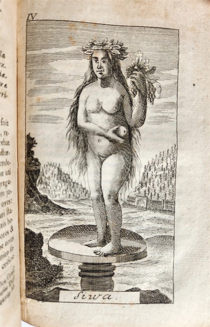 1728 MYTHOLOGY ILLUSTRATED GERMAN GODS ANTIQUE vellum bound - 4