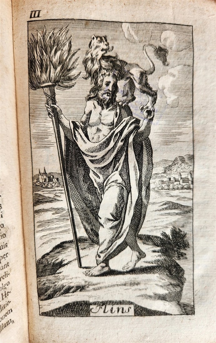 1728 MYTHOLOGY ILLUSTRATED GERMAN GODS ANTIQUE vellum bound - 5