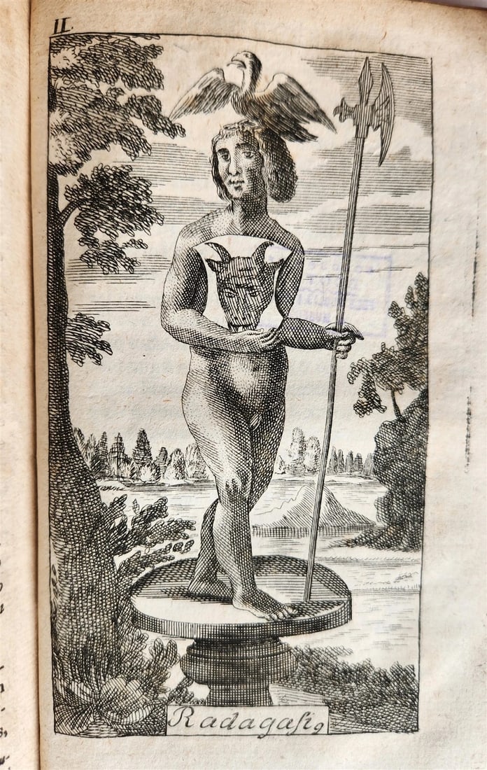 1728 MYTHOLOGY ILLUSTRATED GERMAN GODS ANTIQUE vellum bound - 6