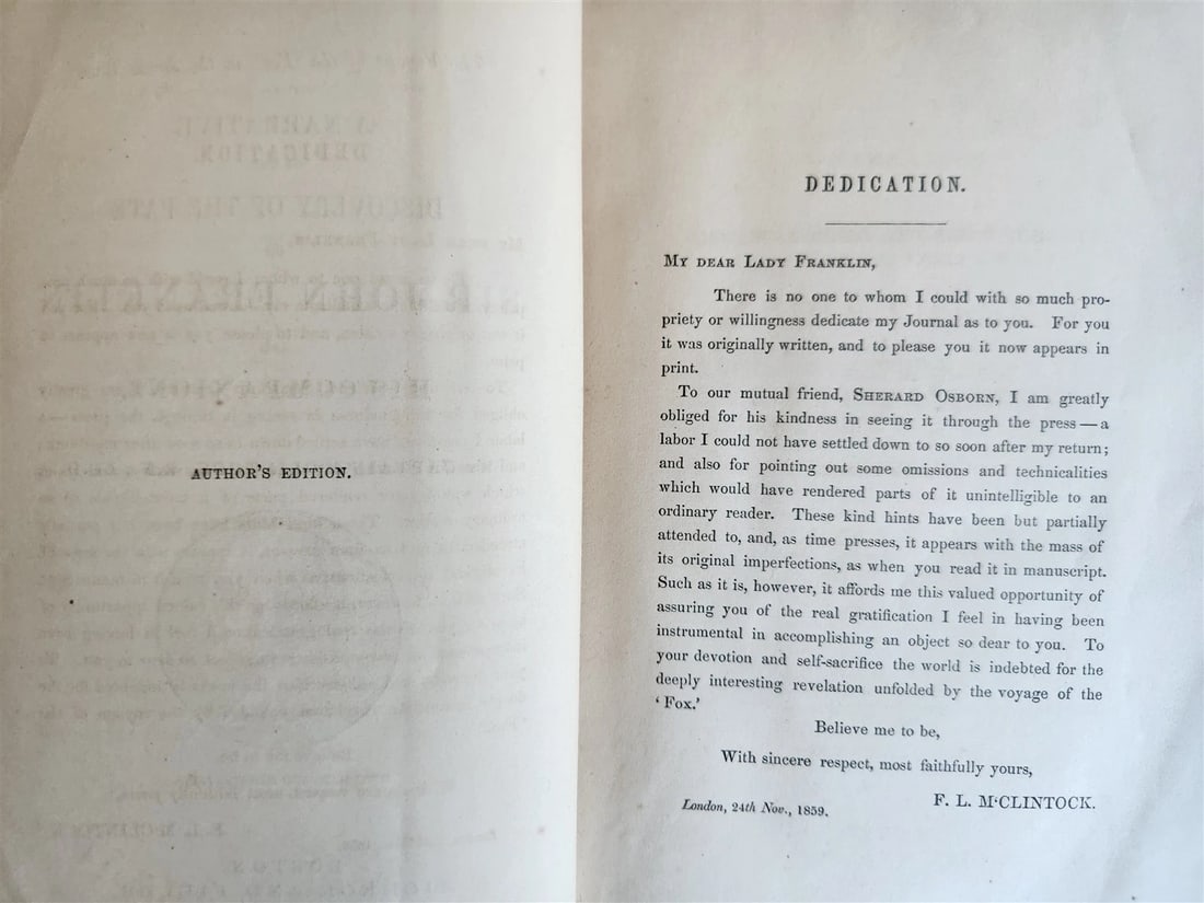 1860 NARRATIVE of DISCOVERY OF THE FATE of SIR JOHN FRANKLIN antique ILLUSTRATED - 4