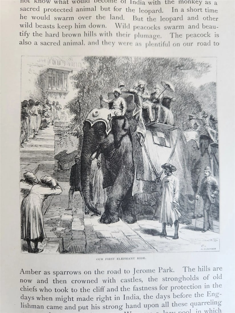 1879 AROUND THE WORLD with GENERAL GRANT 2 VOLUMES antique ILLUSTRATED - 17