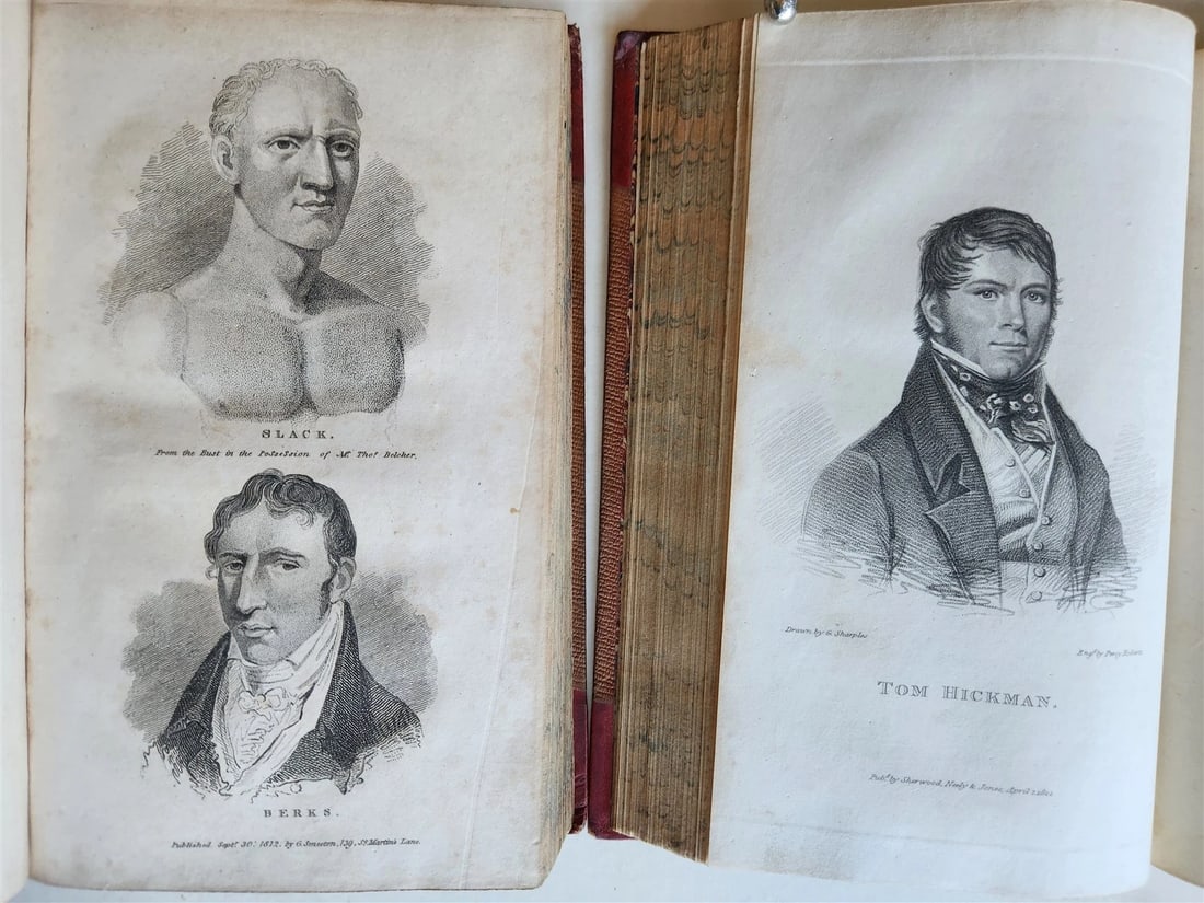 1821 BOXINIANA SKETCHES of ANCIENT & MODERN PUGILIST 3 VOLS antique ILLUSTRATED - 6