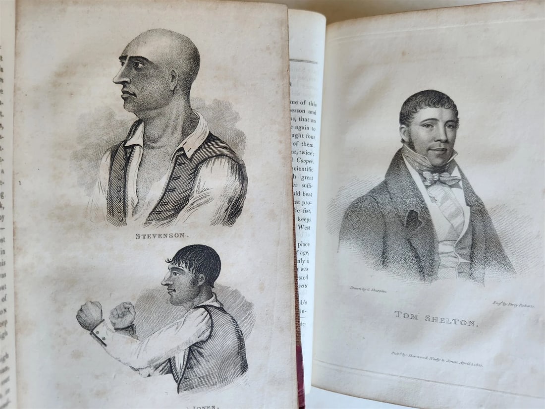 1821 BOXINIANA SKETCHES of ANCIENT & MODERN PUGILIST 3 VOLS antique ILLUSTRATED - 7