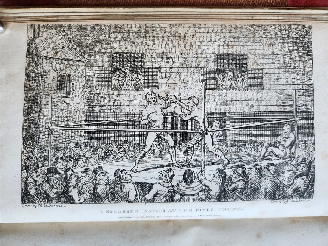 1821 BOXINIANA SKETCHES of ANCIENT & MODERN PUGILIST 3 VOLS antique ILLUSTRATED - 8