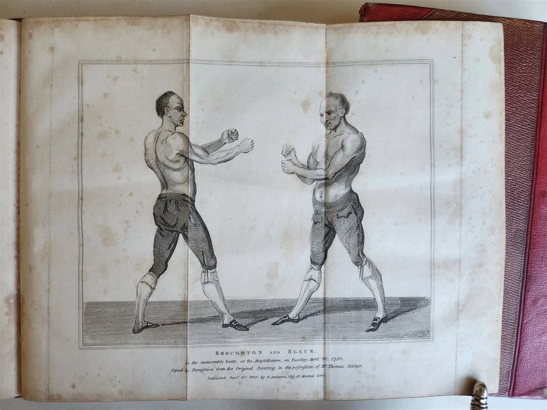 1821 BOXINIANA SKETCHES of ANCIENT & MODERN PUGILIST 3 VOLS antique ILLUSTRATED - 9