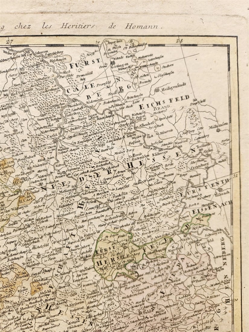 1803 GERMANY Upper Rhenish Circle antique MAP - 5