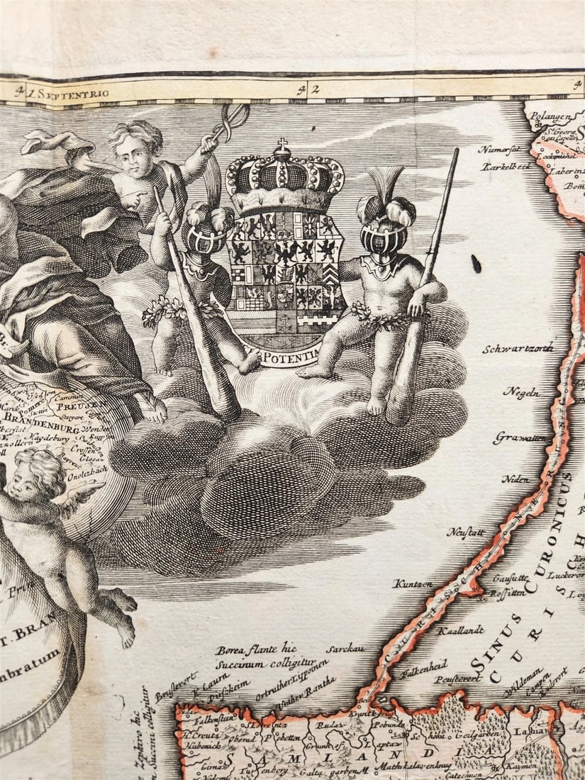 1716 GERMANY PRUSSIA POLAND LITHUANIA antique MAP by HOMANN HEIRS -BORUSSIA - 3