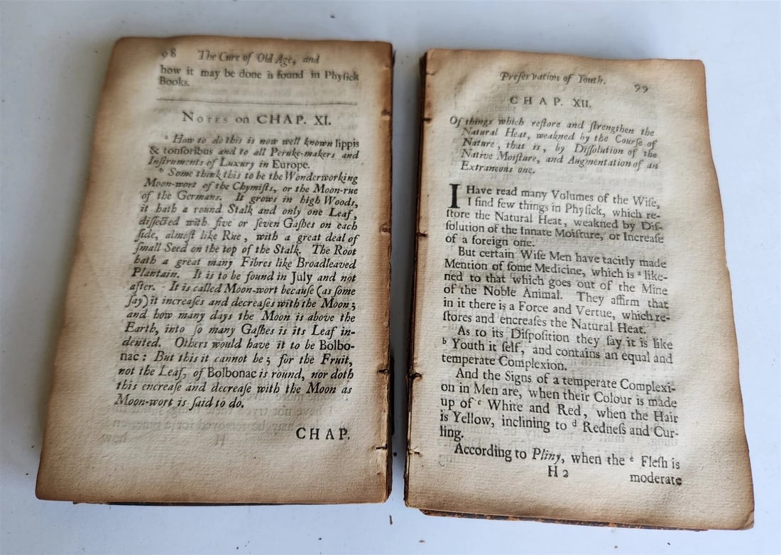 1683 CURE of OLD AGE & PRESERVATION of YOUTH by Roger Bacon antique in ENGLISH - 4