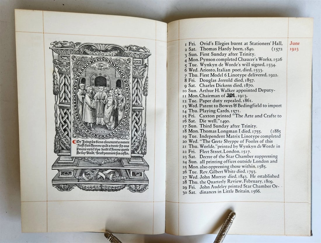 1922 CALENDAR FOR THE YEAR 1923 w/ 1523 12 Ages of Man plates antique - 11