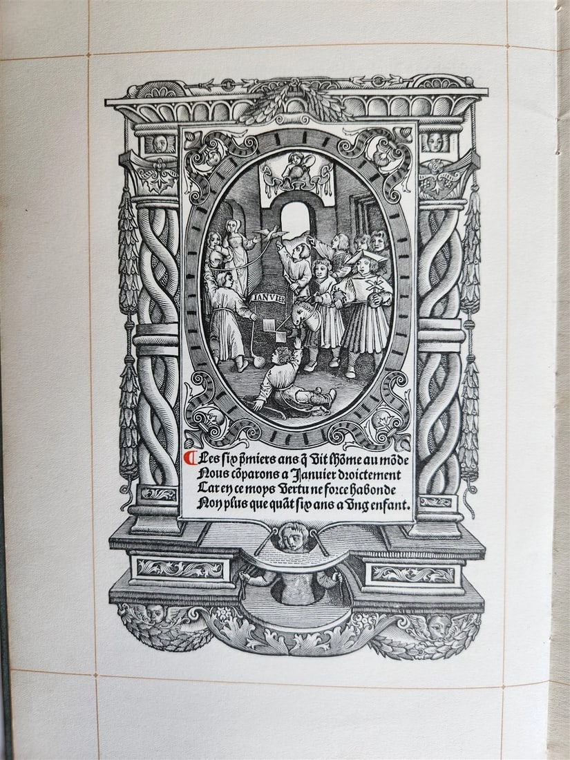 1922 CALENDAR FOR THE YEAR 1923 w/ 1523 12 Ages of Man plates antique - 16