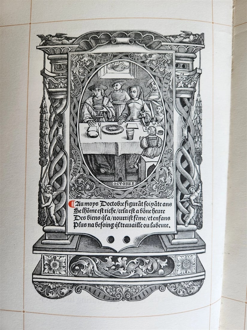 1922 CALENDAR FOR THE YEAR 1923 w/ 1523 12 Ages of Man plates antique - 7