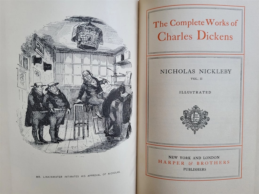 1900 COMPLETE WORKS of CHARLES DICKENS antique 30 VOLUMES in ENGLISH - 12