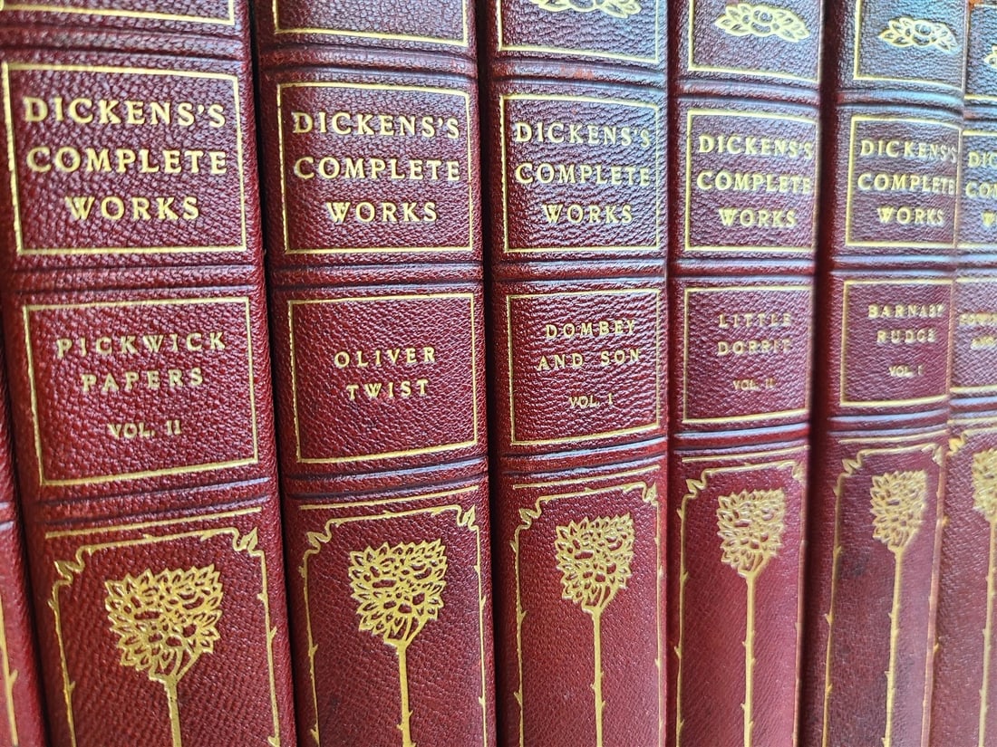 1900 COMPLETE WORKS of CHARLES DICKENS antique 30 VOLUMES in ENGLISH - 2