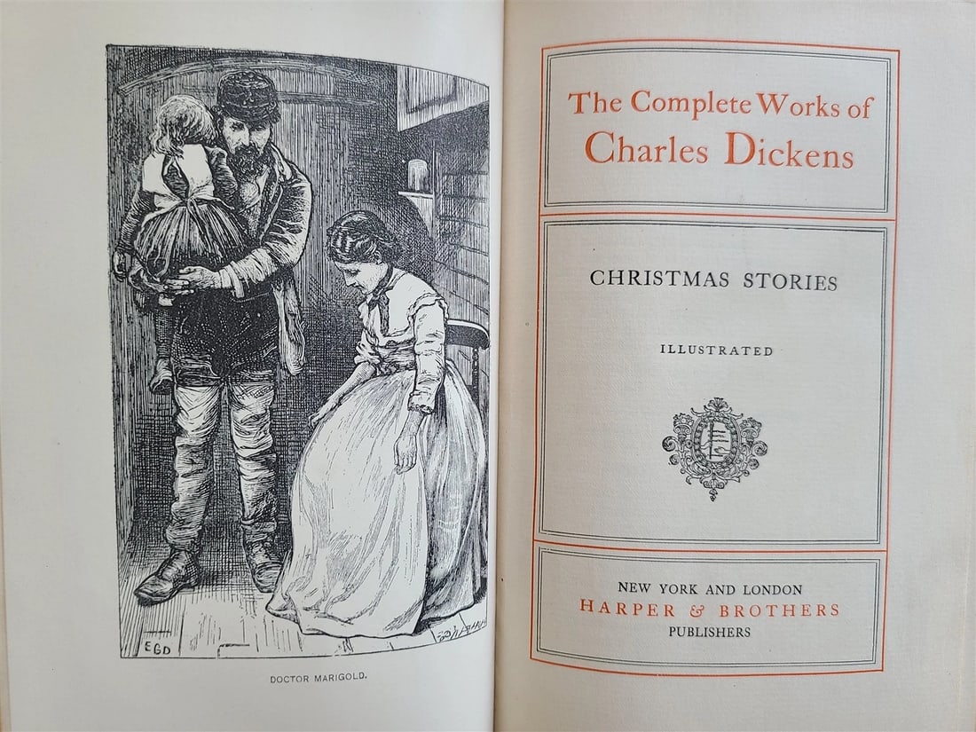 1900 COMPLETE WORKS of CHARLES DICKENS antique 30 VOLUMES in ENGLISH - 5