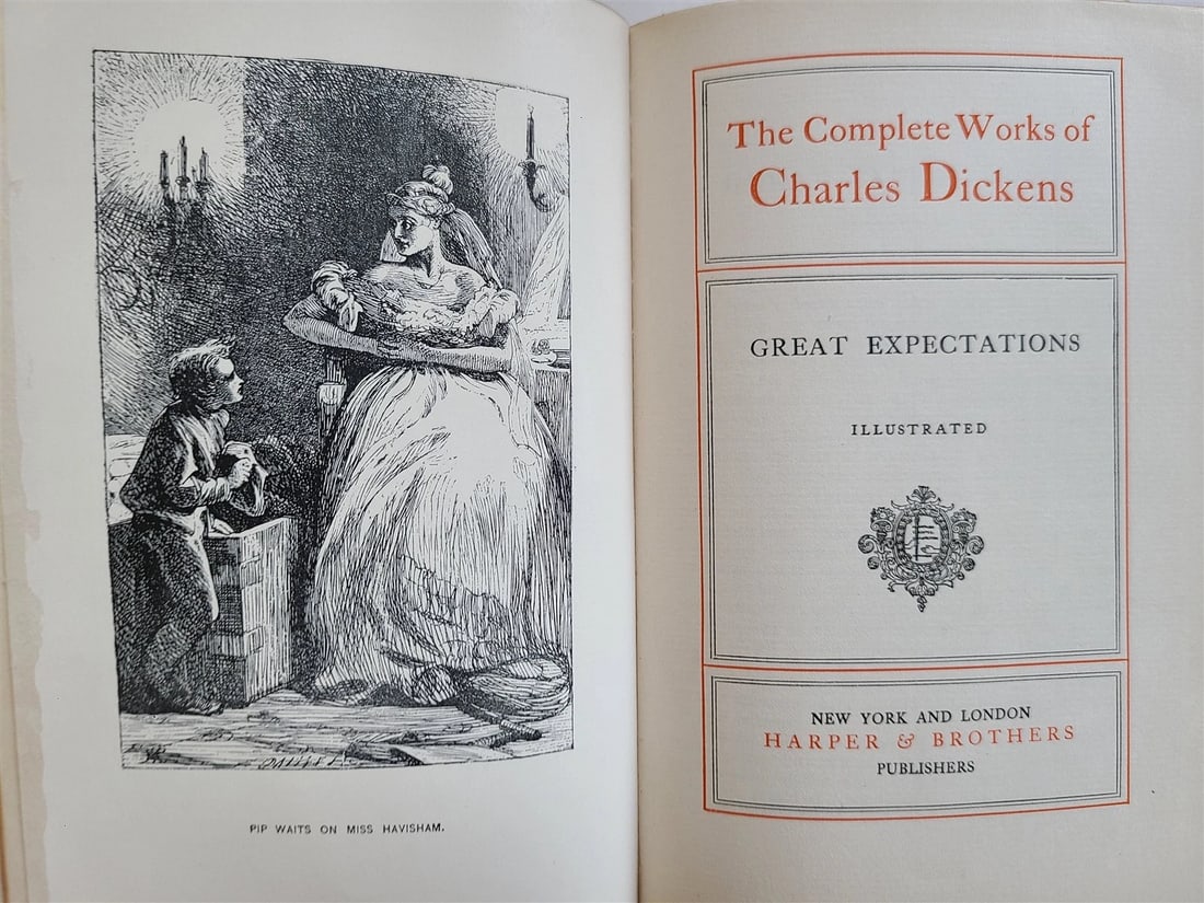 1900 COMPLETE WORKS of CHARLES DICKENS antique 30 VOLUMES in ENGLISH - 7