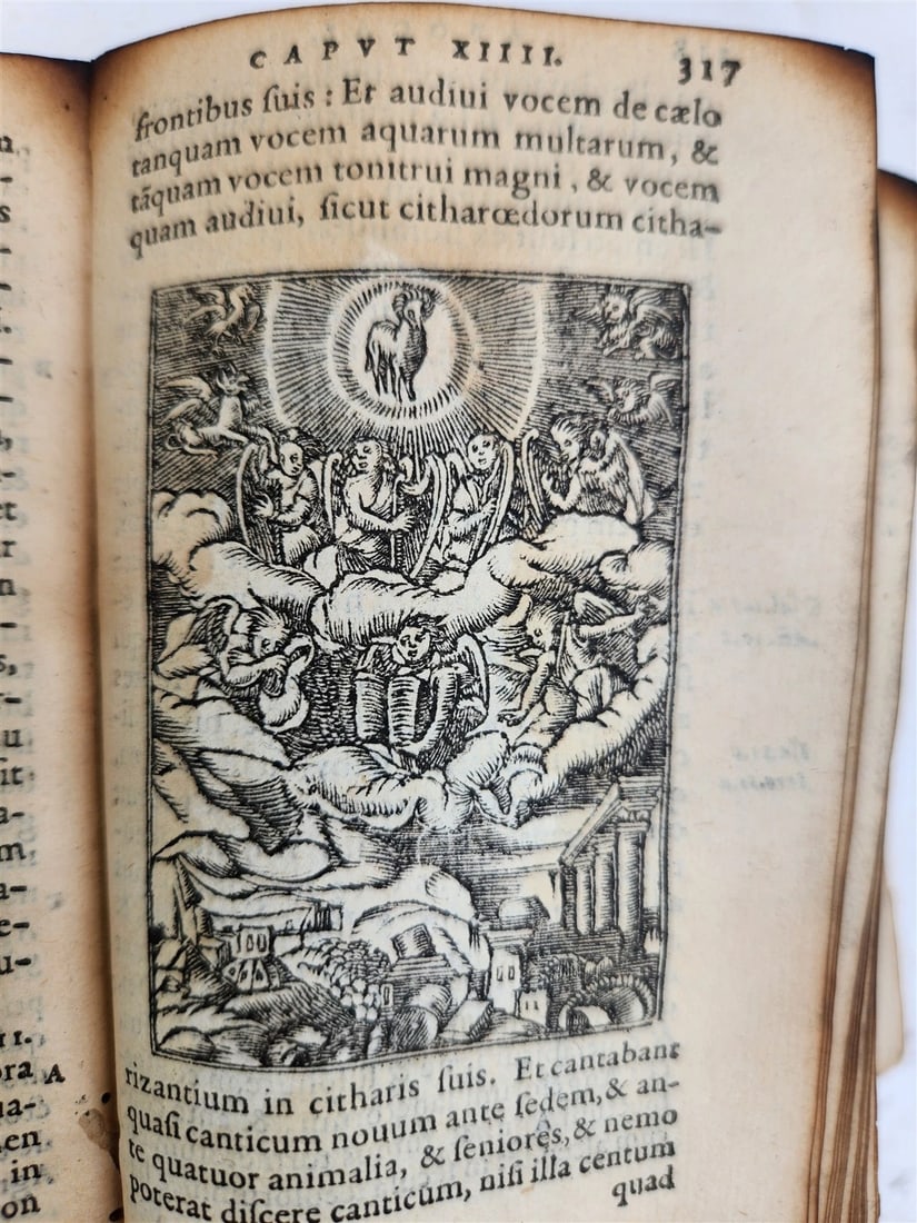 1565 BIBLE in FRENCH ILLUSTRATED antique RARE pocket size LE NOUVEAU TESTAMENT - 10