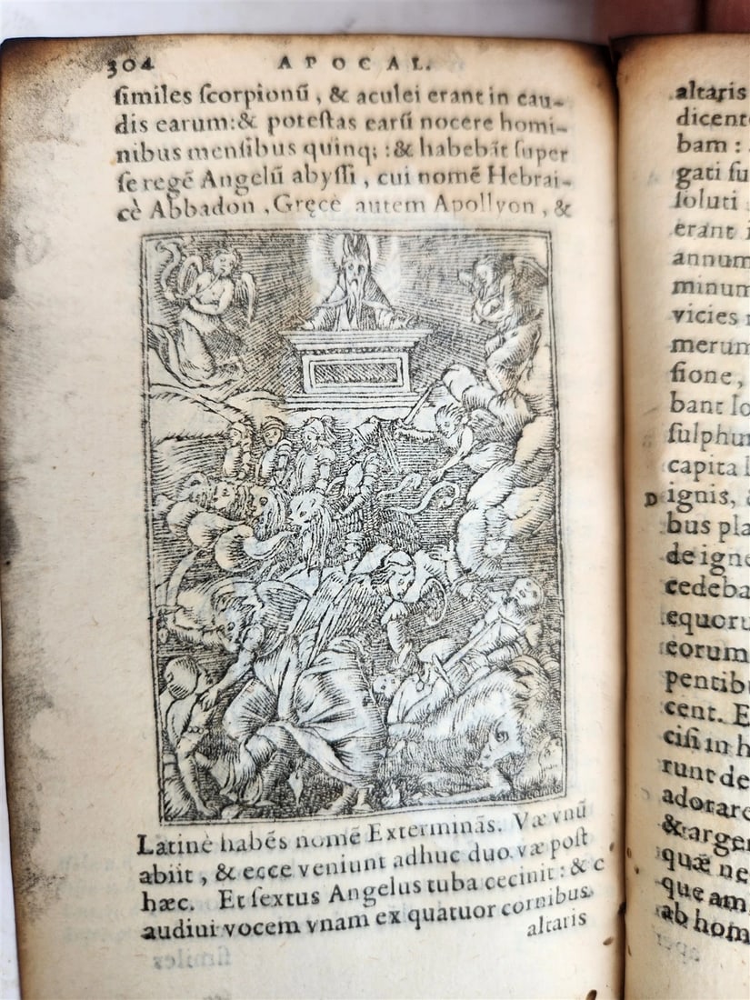 1565 BIBLE in FRENCH ILLUSTRATED antique RARE pocket size LE NOUVEAU TESTAMENT - 13
