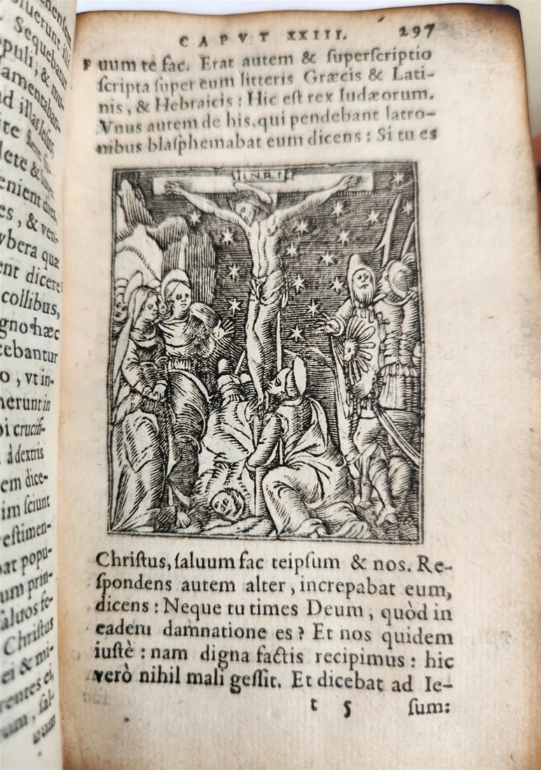 1565 BIBLE in FRENCH ILLUSTRATED antique RARE pocket size LE NOUVEAU TESTAMENT - 17