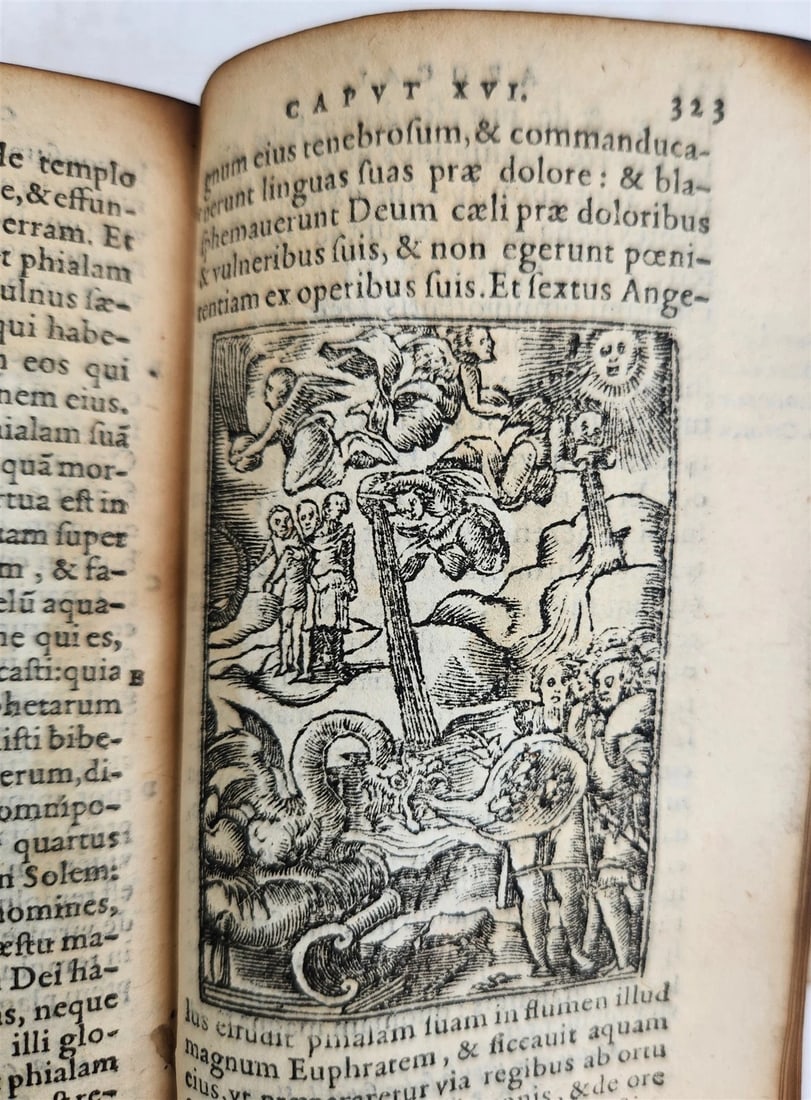 1565 BIBLE in FRENCH ILLUSTRATED antique RARE pocket size LE NOUVEAU TESTAMENT - 4