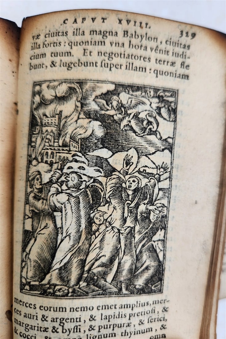 1565 BIBLE in FRENCH ILLUSTRATED antique RARE pocket size LE NOUVEAU TESTAMENT - 6