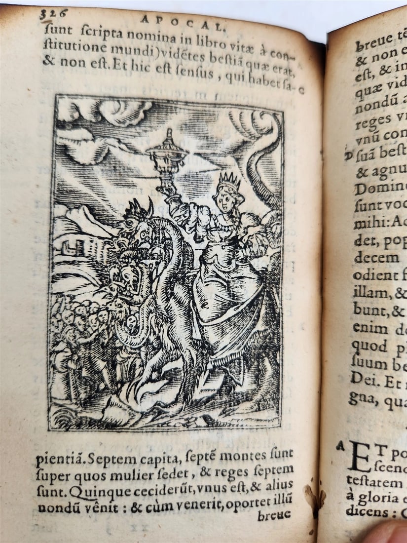 1565 BIBLE in FRENCH ILLUSTRATED antique RARE pocket size LE NOUVEAU TESTAMENT - 7