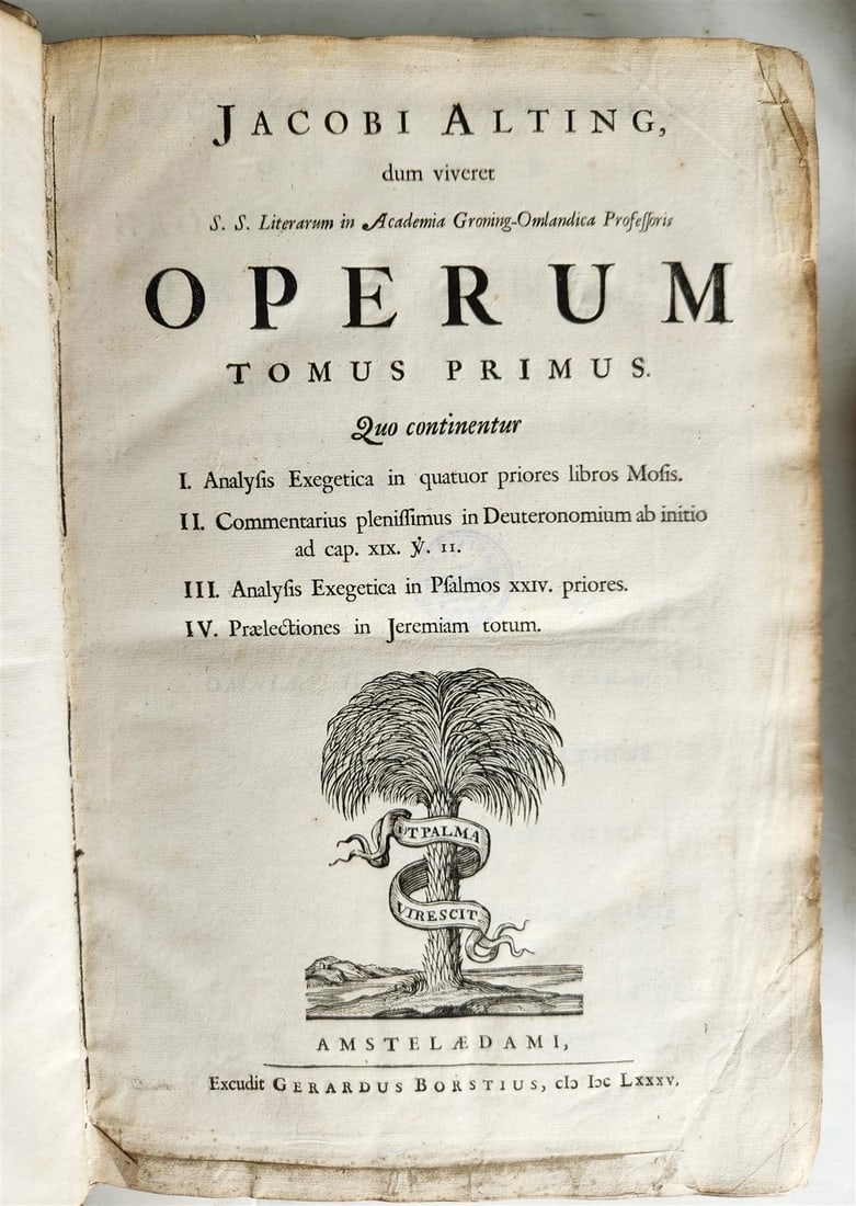 1685 5 VELLUM BOUND FOLIOS antique analytica practica problematica & philologica - 7