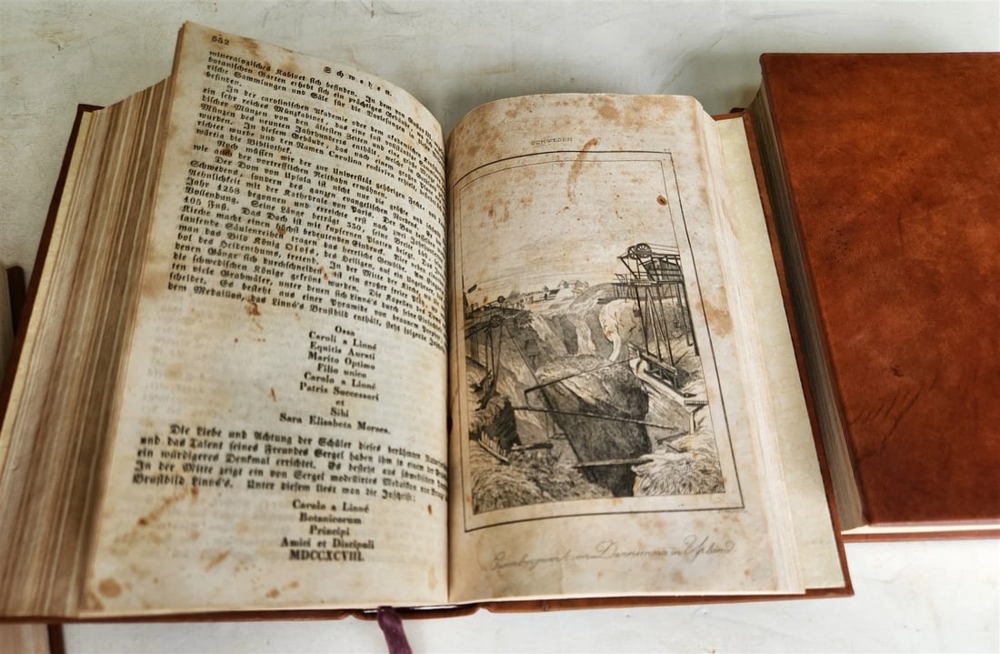 1830s ILLUSTRATED TRAVELS to MICRONESIA SWEDEN NORWAY GREECE antique 3 VOLUMES - 10