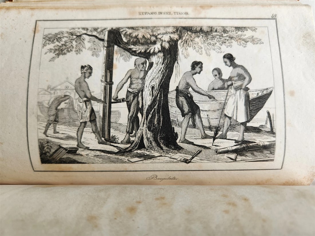 1830s ILLUSTRATED TRAVELS to MICRONESIA SWEDEN NORWAY GREECE antique 3 VOLUMES - 11