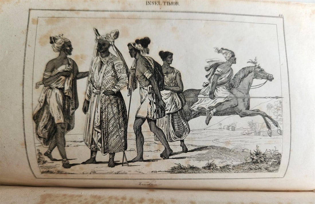 1830s ILLUSTRATED TRAVELS to MICRONESIA SWEDEN NORWAY GREECE antique 3 VOLUMES - 17