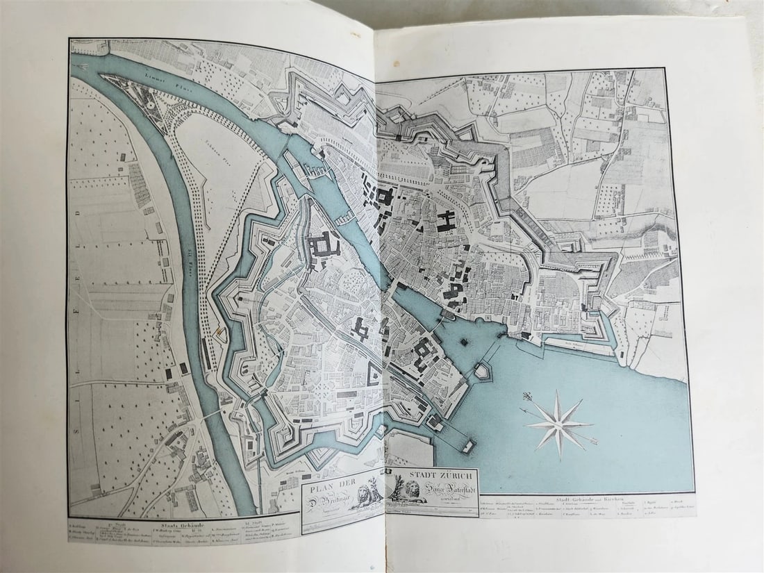 1915 HISTORY of ZURICH ILLUSTRATED LTD EDITION SIGNED BINDING antique 2 VOLUMES - 10