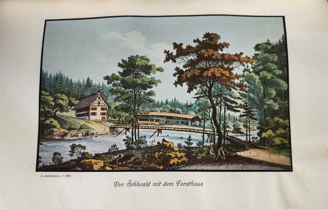 1915 HISTORY of ZURICH ILLUSTRATED LTD EDITION SIGNED BINDING antique 2 VOLUMES - 16