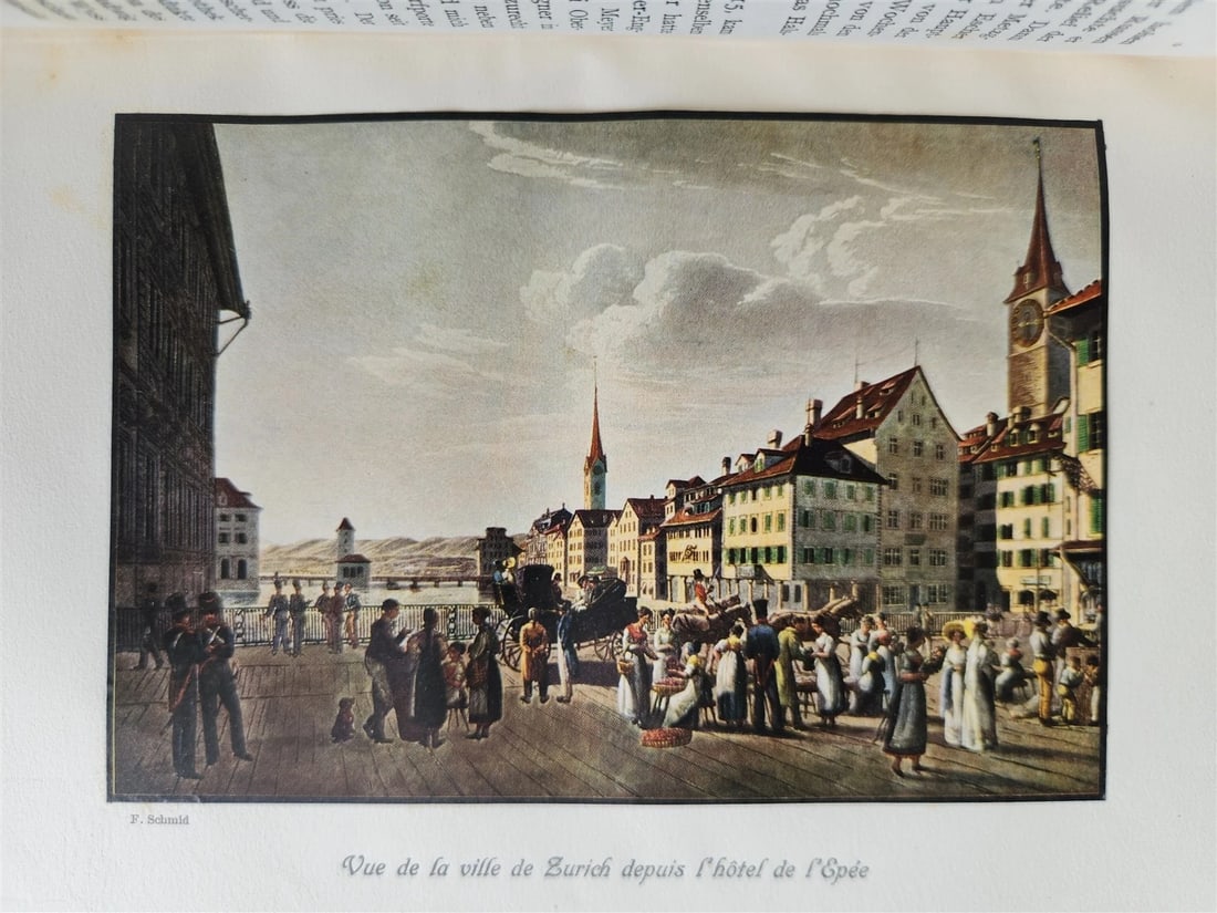 1915 HISTORY of ZURICH ILLUSTRATED LTD EDITION SIGNED BINDING antique 2 VOLUMES - 6