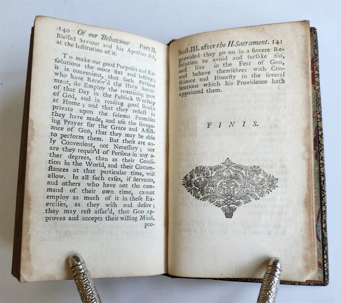 1724 THE REASONABLE COMMUNICANT in ENGLISH antique ORIGINAL BINDING - 10