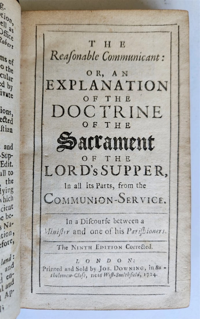1724 THE REASONABLE COMMUNICANT in ENGLISH antique ORIGINAL BINDING - 4