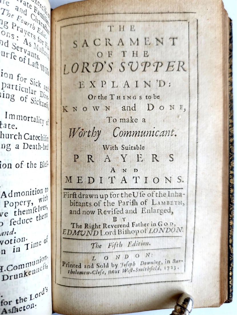 1724 THE REASONABLE COMMUNICANT in ENGLISH antique ORIGINAL BINDING - 7
