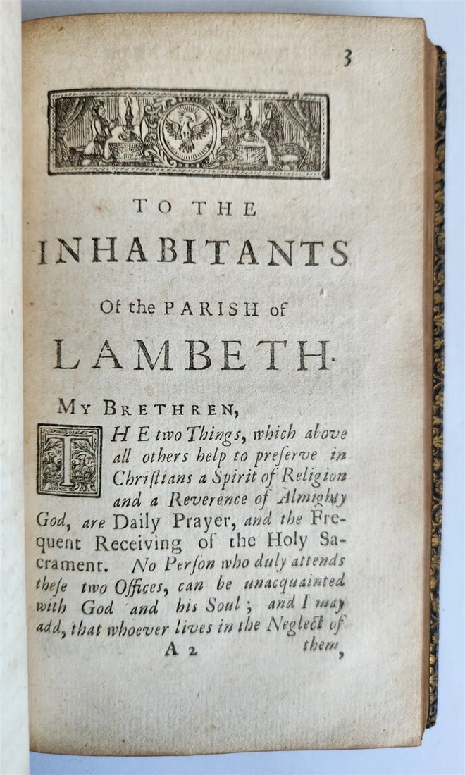 1724 THE REASONABLE COMMUNICANT in ENGLISH antique ORIGINAL BINDING - 8