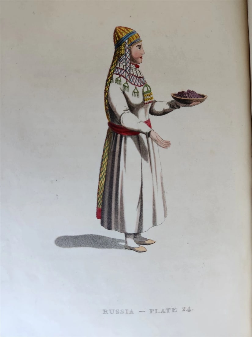 1814 PICTURESQUE REPRESENTATIONS DRESS & MANNERS of RUSSIANS antique 64 PLATES - 10