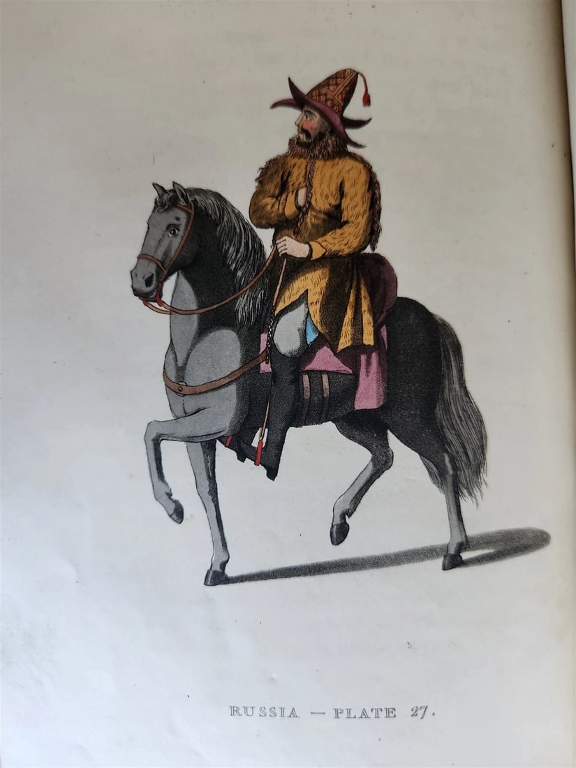 1814 PICTURESQUE REPRESENTATIONS DRESS & MANNERS of RUSSIANS antique 64 PLATES - 11