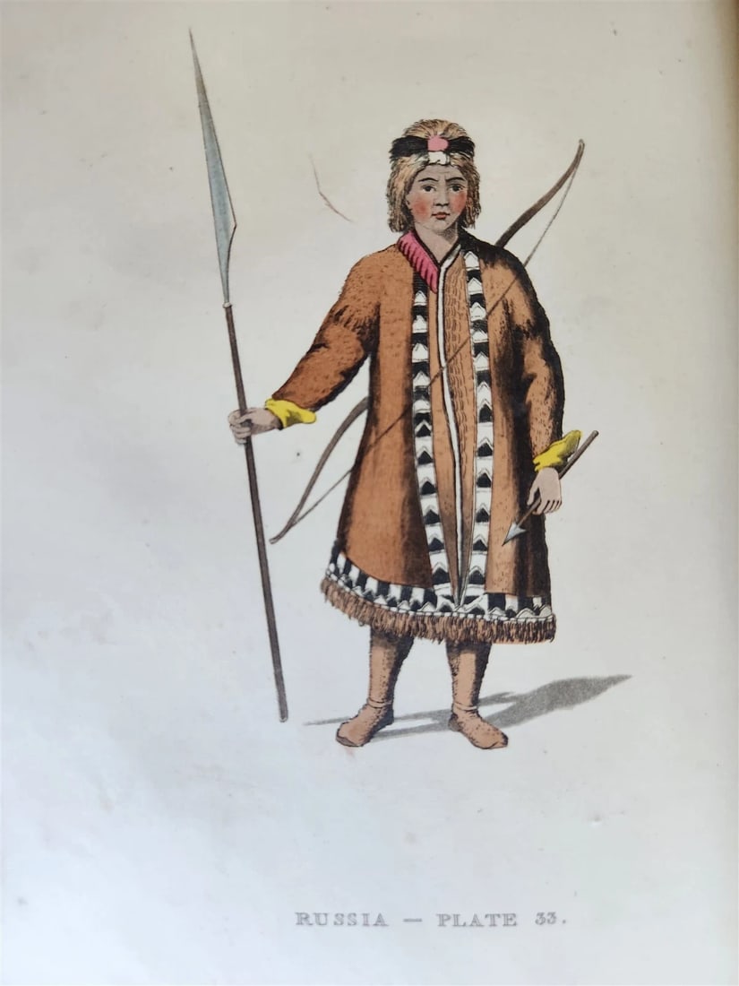 1814 PICTURESQUE REPRESENTATIONS DRESS & MANNERS of RUSSIANS antique 64 PLATES - 15