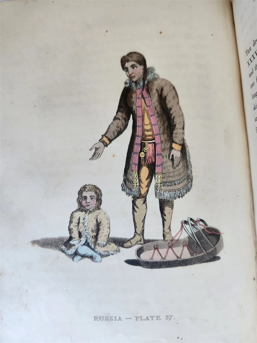 1814 PICTURESQUE REPRESENTATIONS DRESS & MANNERS of RUSSIANS antique 64 PLATES - 16